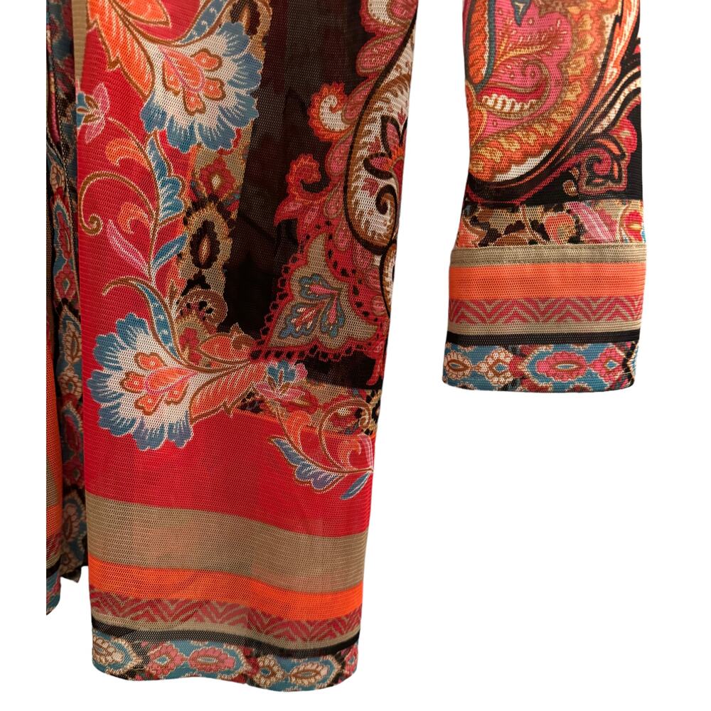 Chicos Multicolor Patterned Button Up Semi Sheer … - image 5